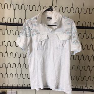 White dress shirt, tight fit